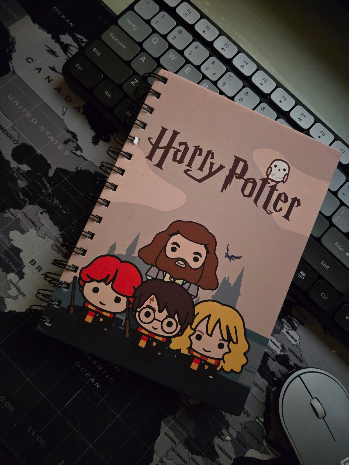 Cute Chibi Harry Potter Spiral Notebook Diary | Hogwarts Fan Stationery