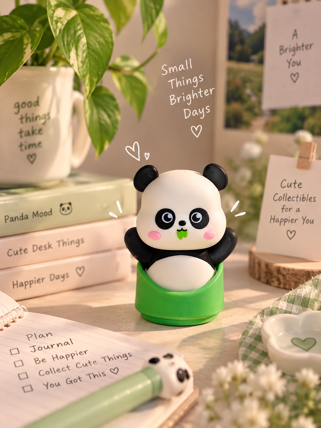 Cute 3D Panda Desk Collectible Pencil Eraser | Aesthetic Mini Figurine